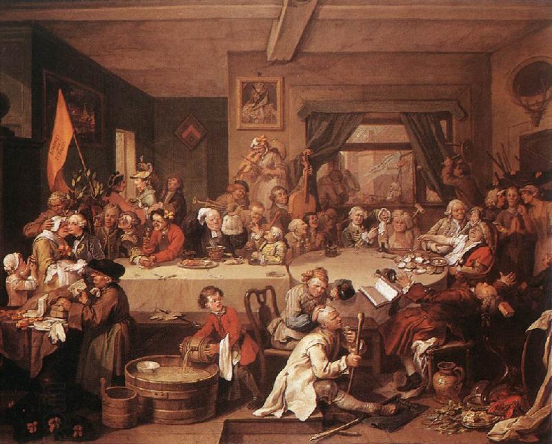 HOGARTH, William An Election Entertainment f China oil painting art
